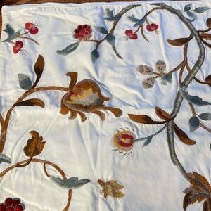 Cream embroidered king duvet and European shams